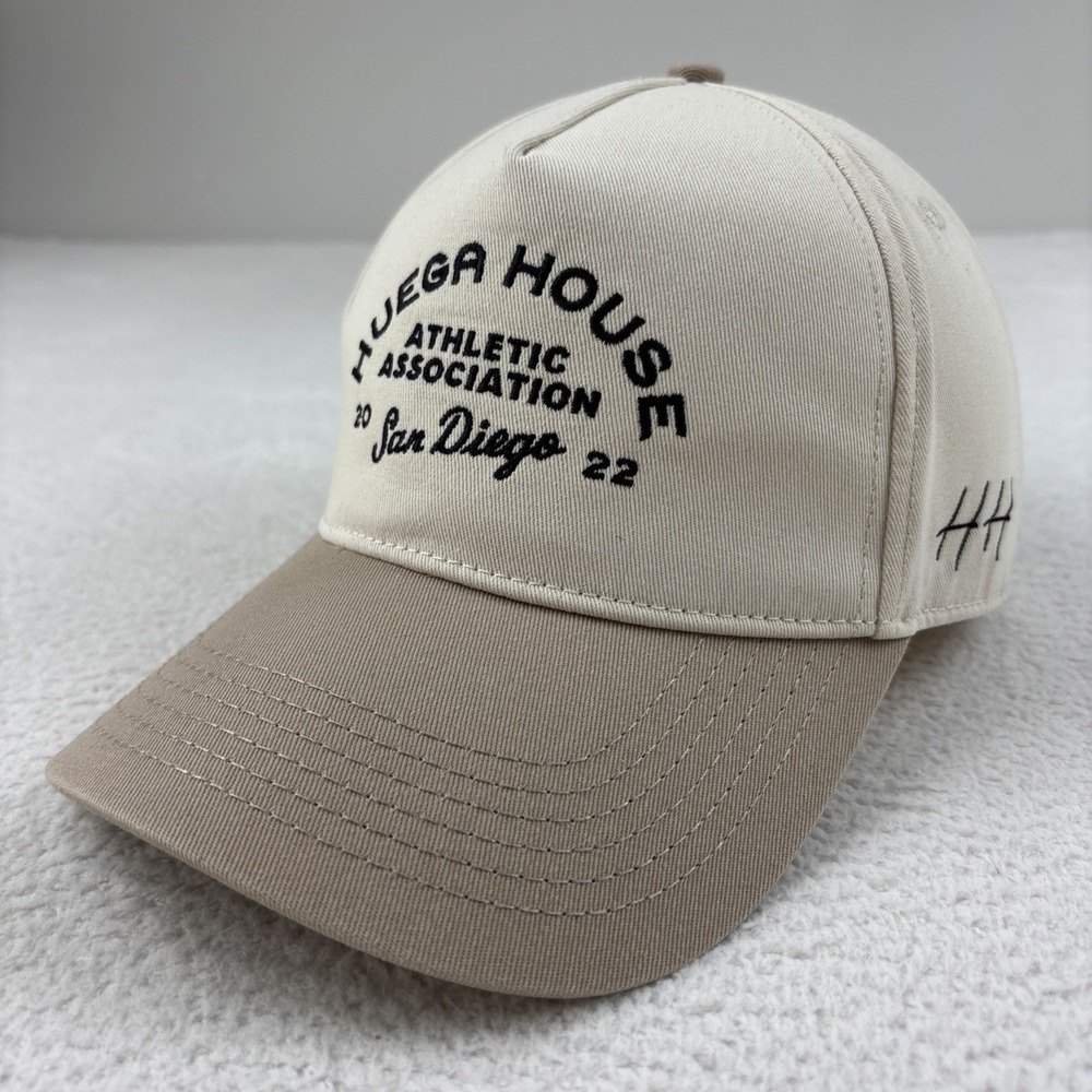 HUEGA HOUSE Snapback Hat Athletic Association San Diego 2022 Cream Beige Cap